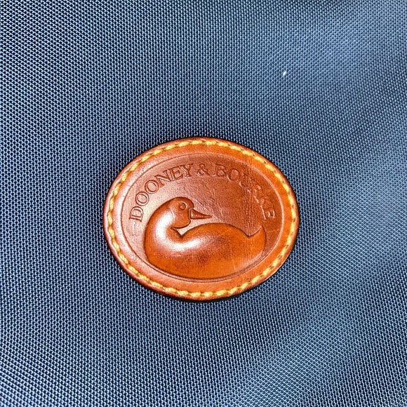 Dooney & Bourke Navy and Tan Hobo Bag - Picture 3 of 10